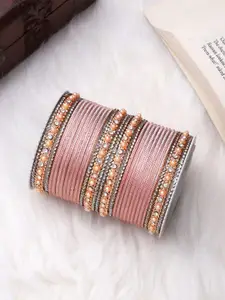 leshya Set Of 22 Stone-Studded & Beaded Bangles
