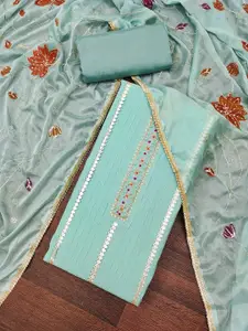 KIMISHA Beads And Stones Unstitched Dress Material