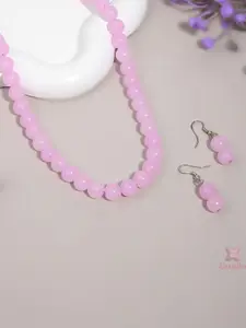 Estailo fashion Artificial Beads Studded Necklace Set