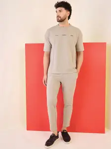 Sweet Dreams Striped Pure Cotton Round Neck T-Shirt With Trousers