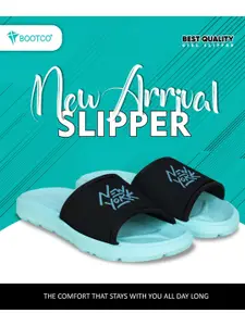 BOOTCO Women Green Rubber Sliders