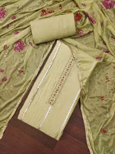 KIMISHA Beads And Stones Unstitched Dress Material