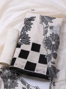 Meena Bazaar Embroidered Thread Work Unstitched Dress Material