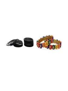 SOMIL Women Set of 2 Traditional Glass Bangles