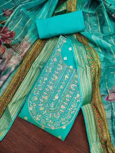 KIMISHA Ethnic Motifs Embroidered Unstitched Dress Material