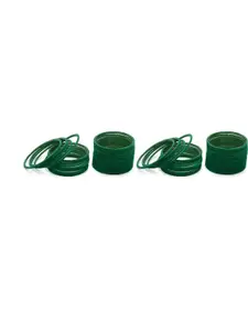 SOMIL Set Of 40 Green Glass Bangles