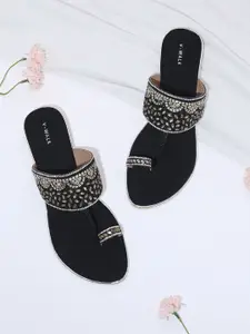 V-WALK Women Embellished Ethnic One Toe Flats