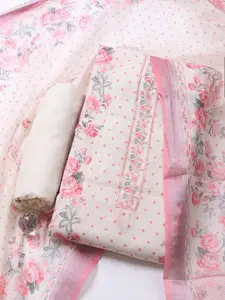 Meena Bazaar Linen Unstitched Dress Material