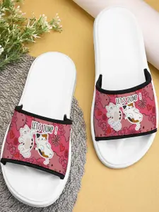 BOOTCO Women Pink Rubber Sliders