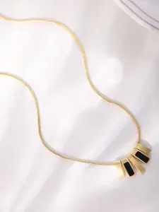 Estailo fashion Gold-Plated Artificial Stone Studded Necklace