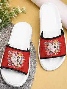 BOOTCO Women Red Rubber Flip Flops