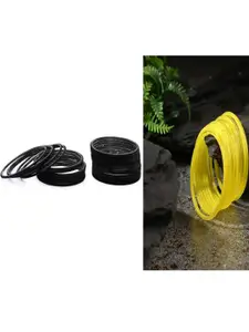 Somil Classic Combo Glass Bangles | Simple Chudi Set For Women & Girls | Daily Use & Special Occasions, Combo Of 2 Set, Black, Yellow