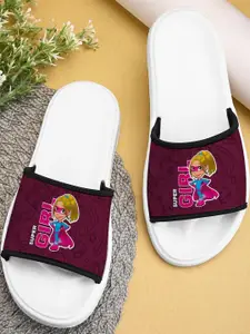 BOOTCO Women Purple Rubber Sliders