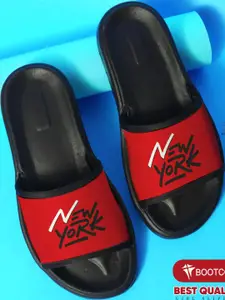 BOOTCO Women Black Rubber Sliders