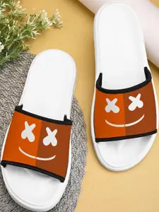 BOOTCO Women Orange Rubber Sliders