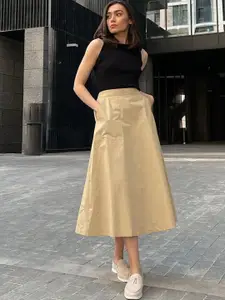 all about you Pure Cotton Flared Maxi Skirt