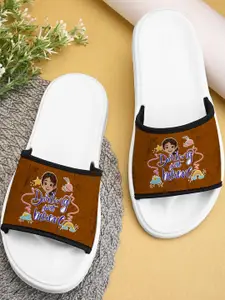 BOOTCO Women Brown Rubber Sliders