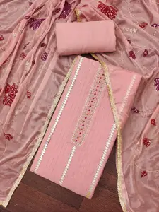 KIMISHA Beads And Stones Unstitched Dress Material