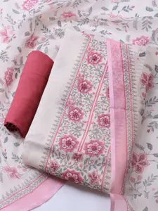 Meena Bazaar Linen Unstitched Dress Material