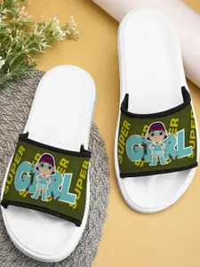 BOOTCO Women Olive Rubber Sliders