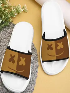 BOOTCO Women Brown Rubber Sliders