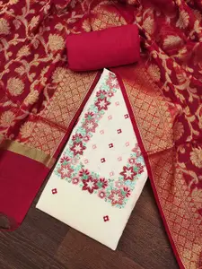 KIMISHA Women Embroidered Unstitched Dress Material