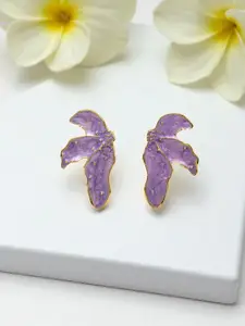 AVANT-GARDE PARIS Gold-Plated Floral Shaped Enamelled Studs