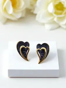 AVANT-GARDE PARIS Gold-Plated Heart Enamelled Studs
