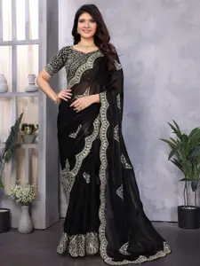 elora Embellished Embroidered Mirror Work Saree