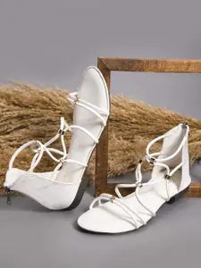 Jm Looks Ankle Gladiator Flat Sandals