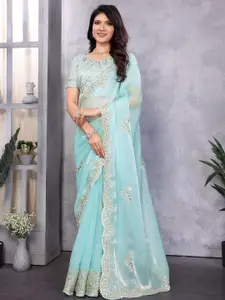 elora Embellished Embroidered Mirror Work Saree