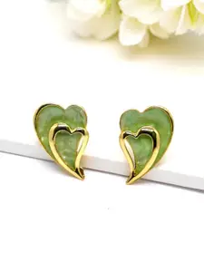AVANT-GARDE PARIS Gold-Plated Heart Enamelled Studs