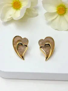 AVANT-GARDE PARIS Gold-Plated Heart Enamelled Studs