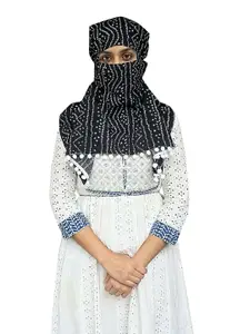 SWITCHON Women Geometric Printed Cotton Scarf