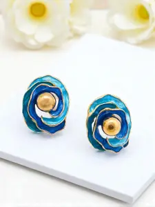 AVANT-GARDE PARIS Gold-Plated Spherical Enamelled Studs