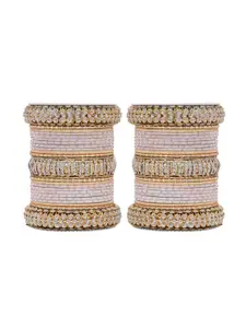 leshya Set Of 46 Stone-Studded Traditional Bridal Bangles