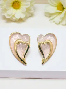 AVANT-GARDE PARIS Gold-Plated Heart Enamelled Studs