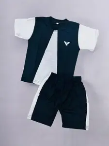 Moda Rapido Infant Boys Colourblocked T-shirt with Shorts