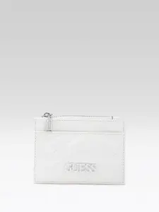 GUESS Women Geometric Textured Quilted Card Holder