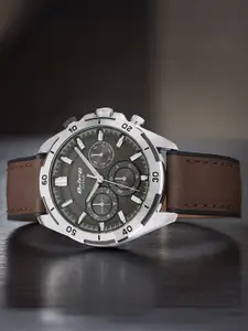 Titan Men Bracelet Style Octane Chronograph Analogue Watch NR90114KP01-Brown Colour