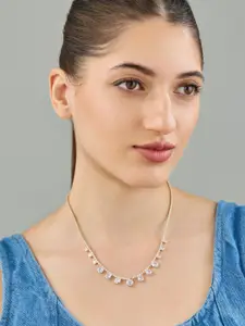 Kushal's Fashion Jewellery Copper Gold-Plated Necklace