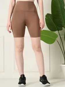 FITINC Women Skinny Fit High-Rise Training or Gym Sports Shorts