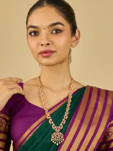 Kushal's Fashion Jewellery Women Copper Gold-Plated Zircon Necklace