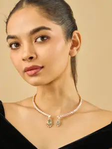 Kushal's Fashion Jewellery Copper Gold-Plated Necklace