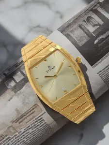 Titan Karishma Men Gold Analogue watch NL9315YM02