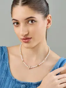 Kushal's Fashion Jewellery Copper Gold-Plated Necklace