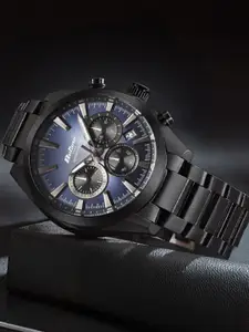 Titan Men Skeleton Dial & Stainless Steel Bracelet Style Straps Analogue Watch 90150NM01