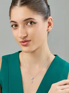 Kushal's Fashion Jewellery Copper Rhodium-Plated Necklace