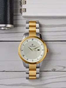 Titan Titan Dress Men Off White Analogue watch NK1584BM02