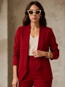 SASSAFRAS worklyf Shawl Collar Front Open Blazer